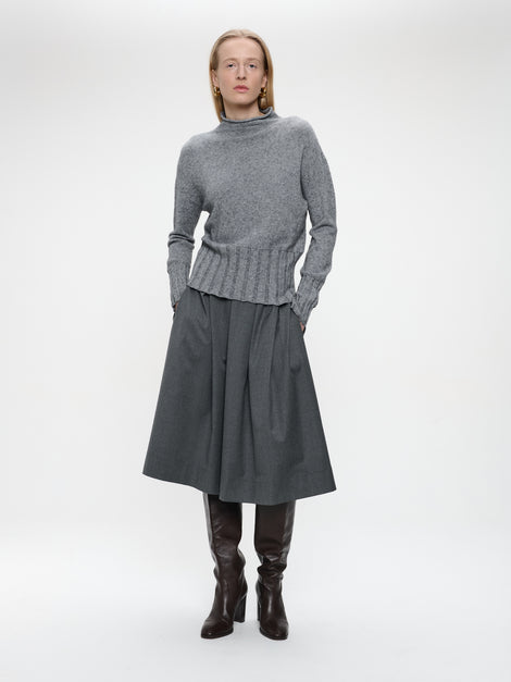 Timy viscose skirt | Dark Grey