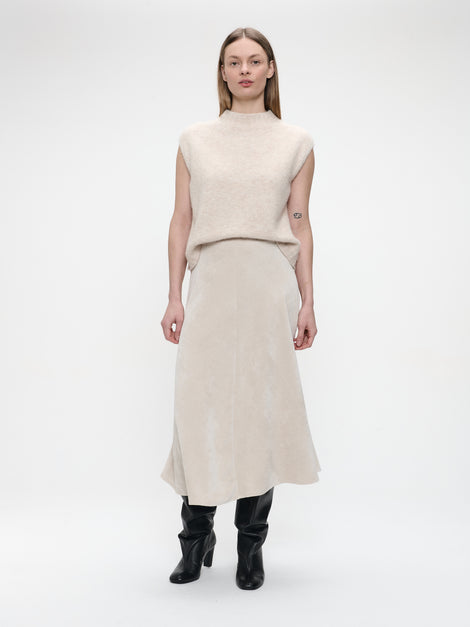 Alpaca Vest H24179 | Ecru