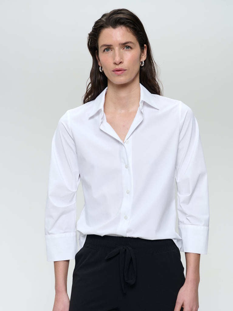 Iva stretch technical jersey blouse | White