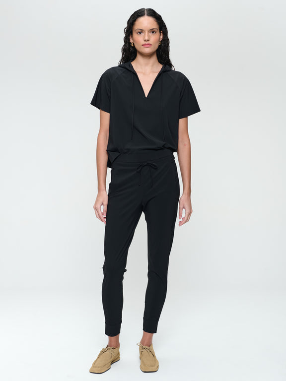 John stretch technical jersey pants | Black