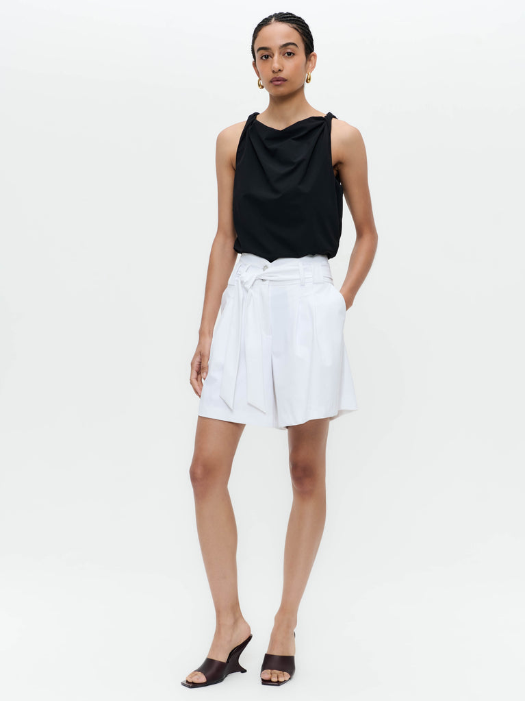 Marika stretch technical jersey top | Black