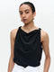 Marika stretch technical jersey top | Black