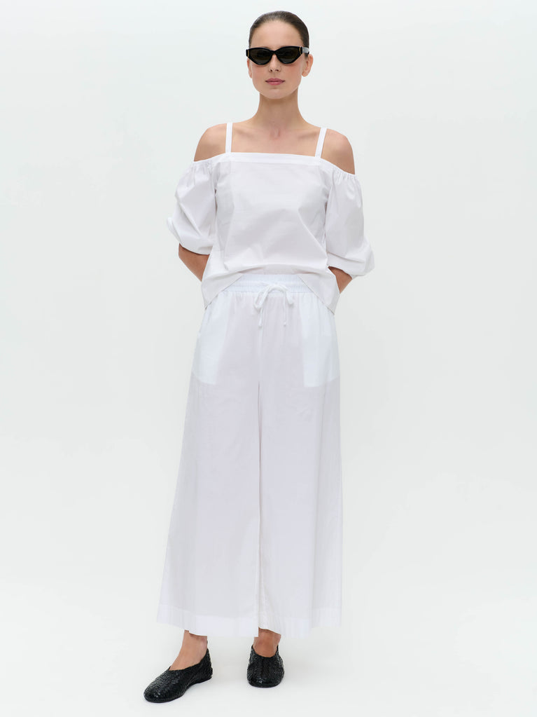Samira cotton mix top | White