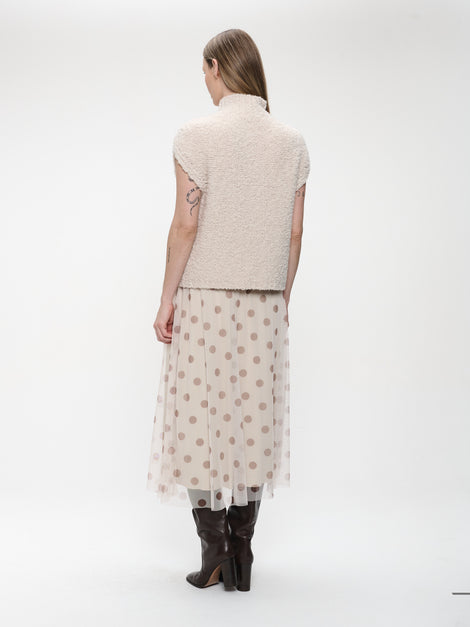 Coarse Boucle vest | Off White