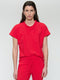 Lucca stretch technical jersey top | Red