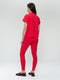 Lucca stretch technical jersey top | Red