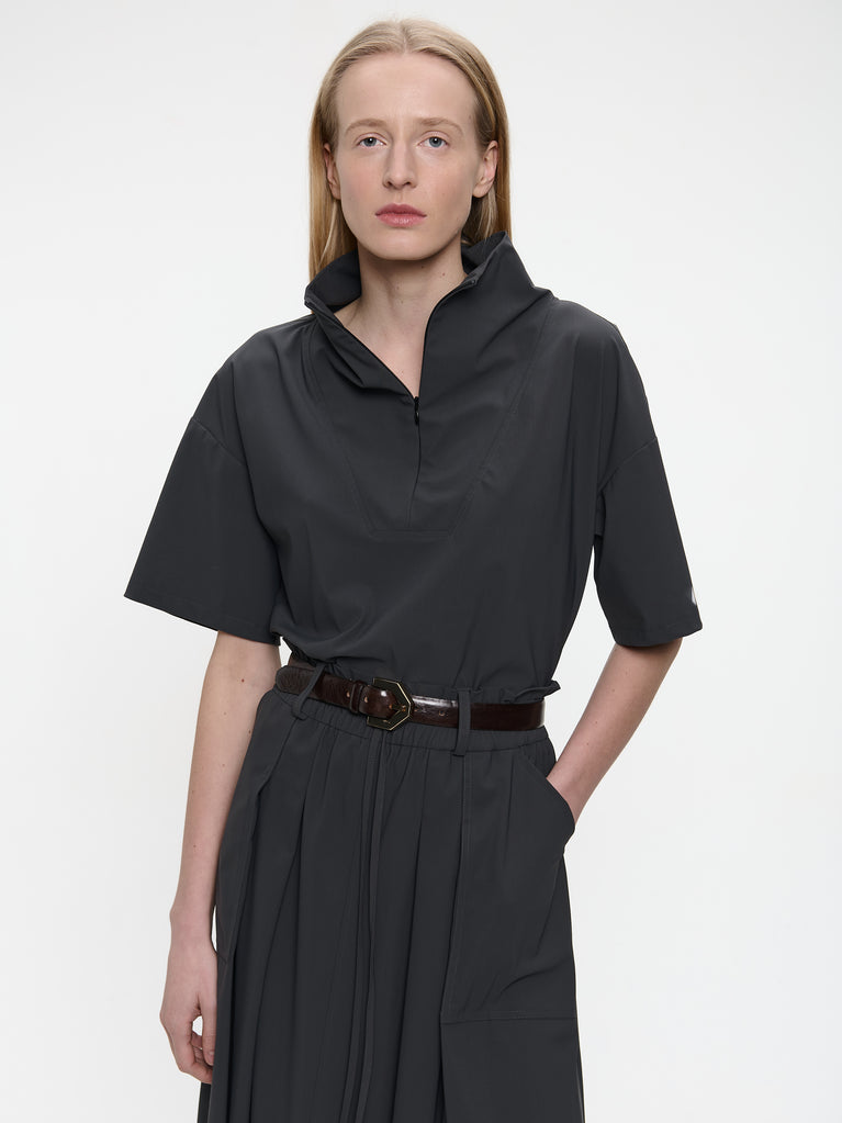 Leone blouse technical jersey | Grey