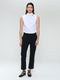 Naomi stretch technical jersey top | White