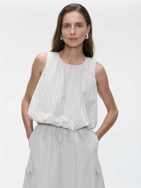 Nori cotton top | Light Grey