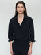 Iva stretch technical jersey blouse | Black