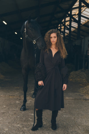 Trydi dress technical jersey | Chocolate