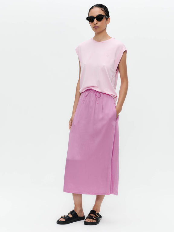 Maria stretch viscose logo top | Flamingo