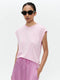 Maria stretch viscose logo top | Flamingo