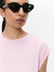 Maria stretch viscose logo top | Flamingo