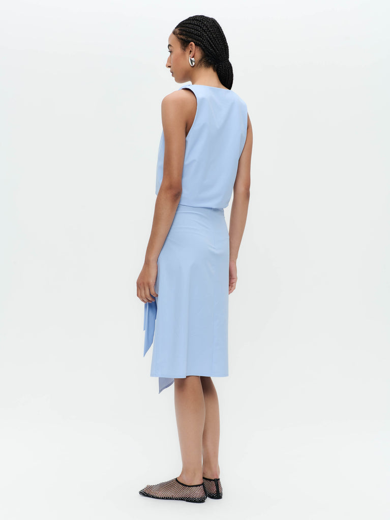 Marika stretch technical jersey top | Mid Blue