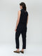 Naomi stretch technical jersey top | Black