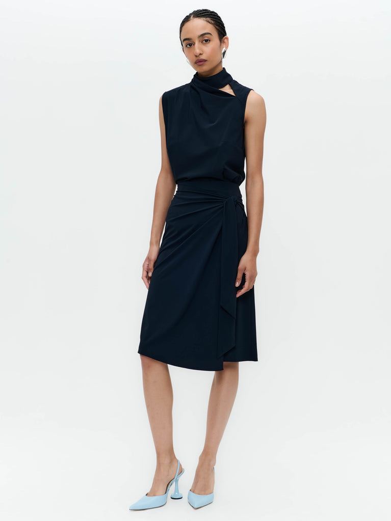 Naomi stretch technical jersey top | Blue