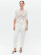 Openwork top with sequins 9040 | Off White