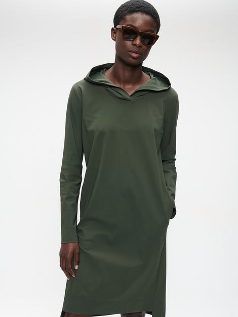Veronica dress technical jersey | Army
