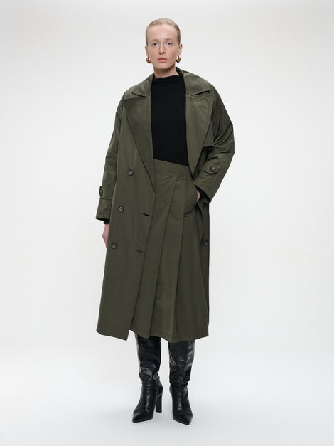 Alissa taffeta skirt | Army