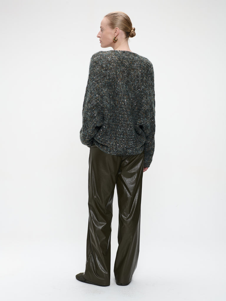 Shiny oversized pullover H20034 | Melange