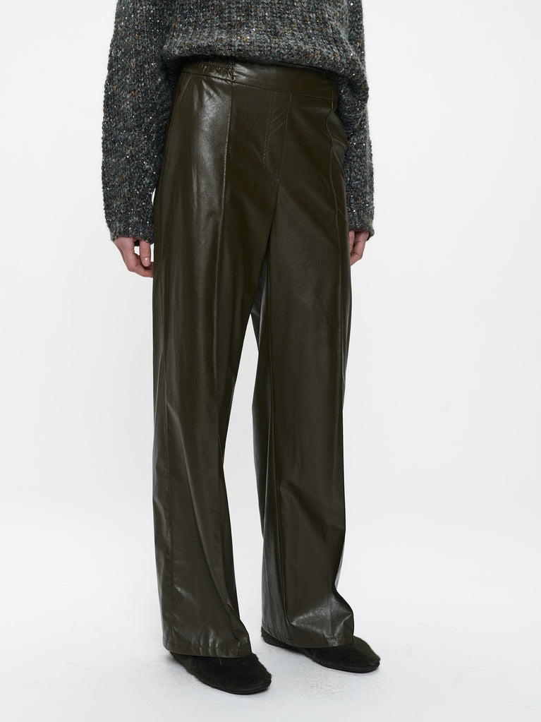 Thera eco leather pants | Army