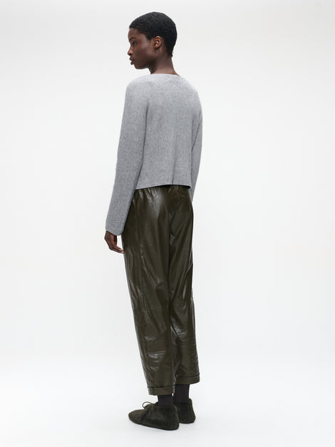 Daphne eco leather pants | Army