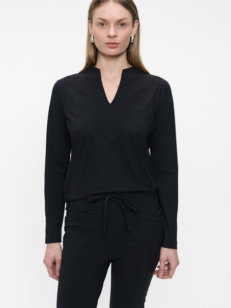 Andrea top LS technical jersey | Black