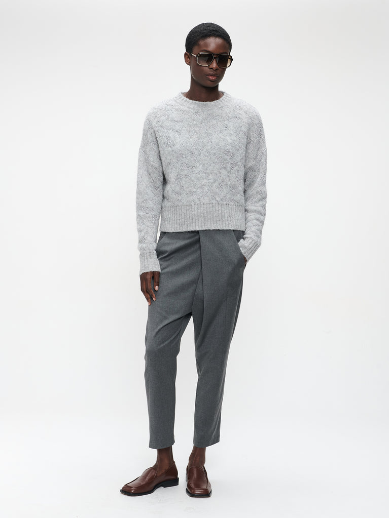 Pullover shiny alpaca H24423 | Silver