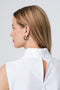 Naomi stretch technical jersey top | White