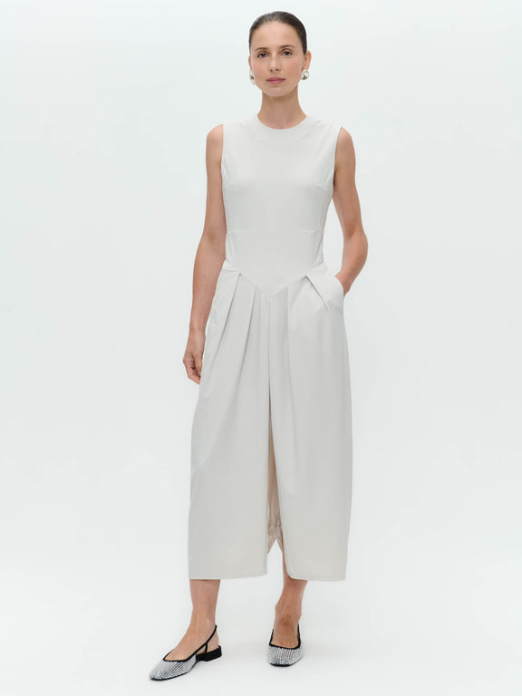 Jacklin stretch technical jersey dress | Sand