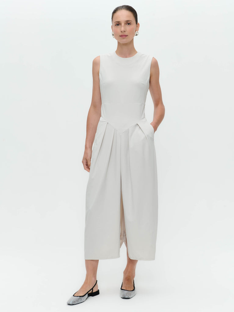 Jacklin stretch technical jersey dress | Sand