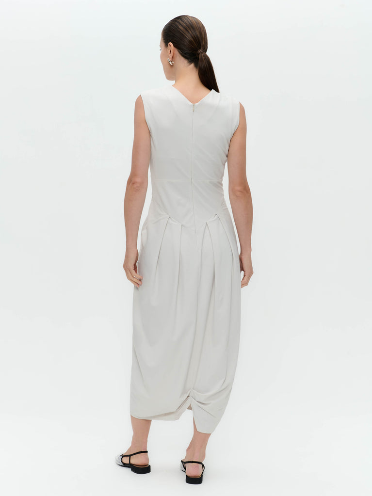 Jacklin stretch technical jersey dress | Sand