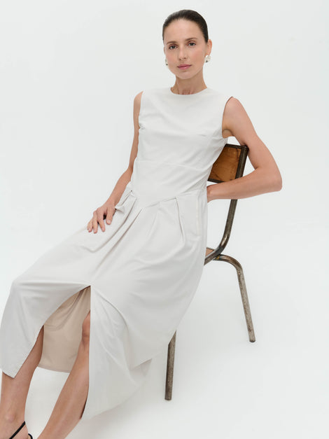 Jacklin stretch technical jersey dress | Sand