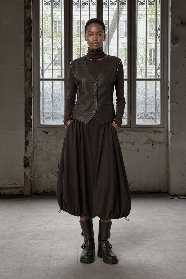 Albina skirt technical jersey Albina skirt technical jersey | Chocolate