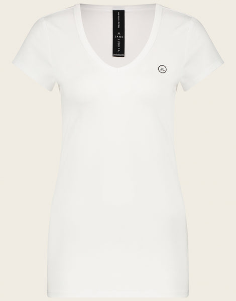 T shirt V Neck Easy Wear Organic Cotton | White