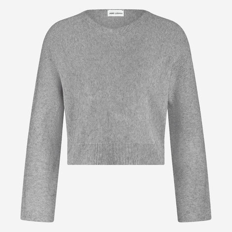 Pullover seamless viscose NB2167 | Grey Melange