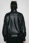 Bo eco leather oversized jacket | Black