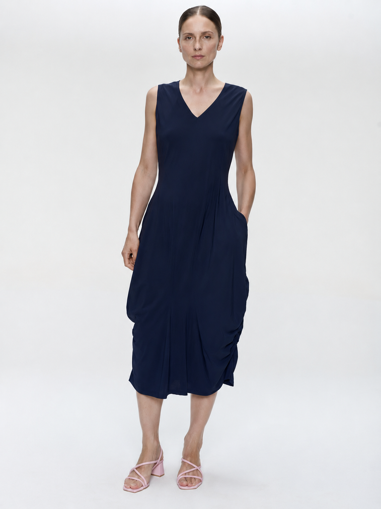 Ria WS stretch technical jersey dress | Blue