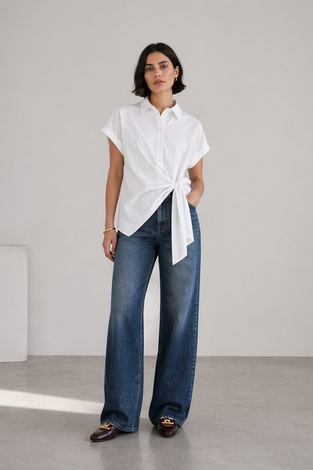 Aston blouse technical jersey Aston blouse technical jersey | White