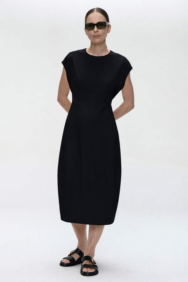 Melva dress technical jersey Melva dress technical jersey | Black