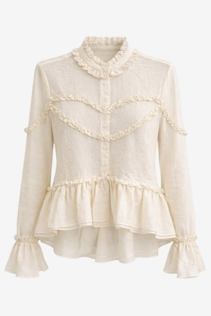 Netty bohemian style Blouse | Light Green