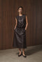 Clare eco leather vest | Dark Brown