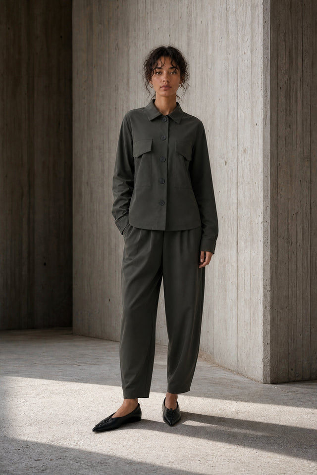 Ermanno jacket technical jersey Ermanno jacket technical jersey | Army