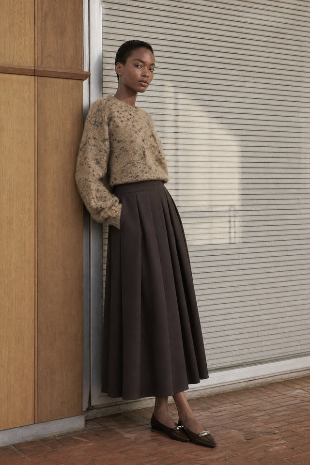 Mercedes skirt technical jersey Mercedes skirt technical jersey | Chocolate