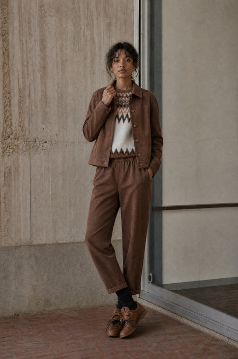 Danny skuba velvet pants | Brown