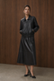 Pola eco leather bomber jacket | Black