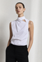 Naomi stretch technical jersey top | White
