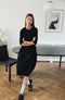 Heide tech jersey dress LS | Black