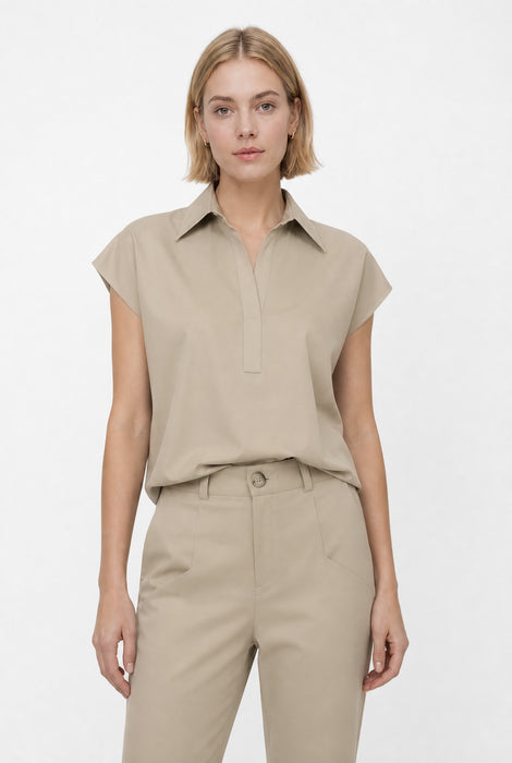 Kitty top technical jersey | Sand